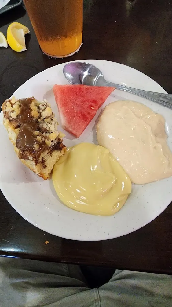 Sweet Bread Banana Pudding Chocolate Pudding Watermelon